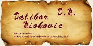 Dalibor Mioković vizit kartica
